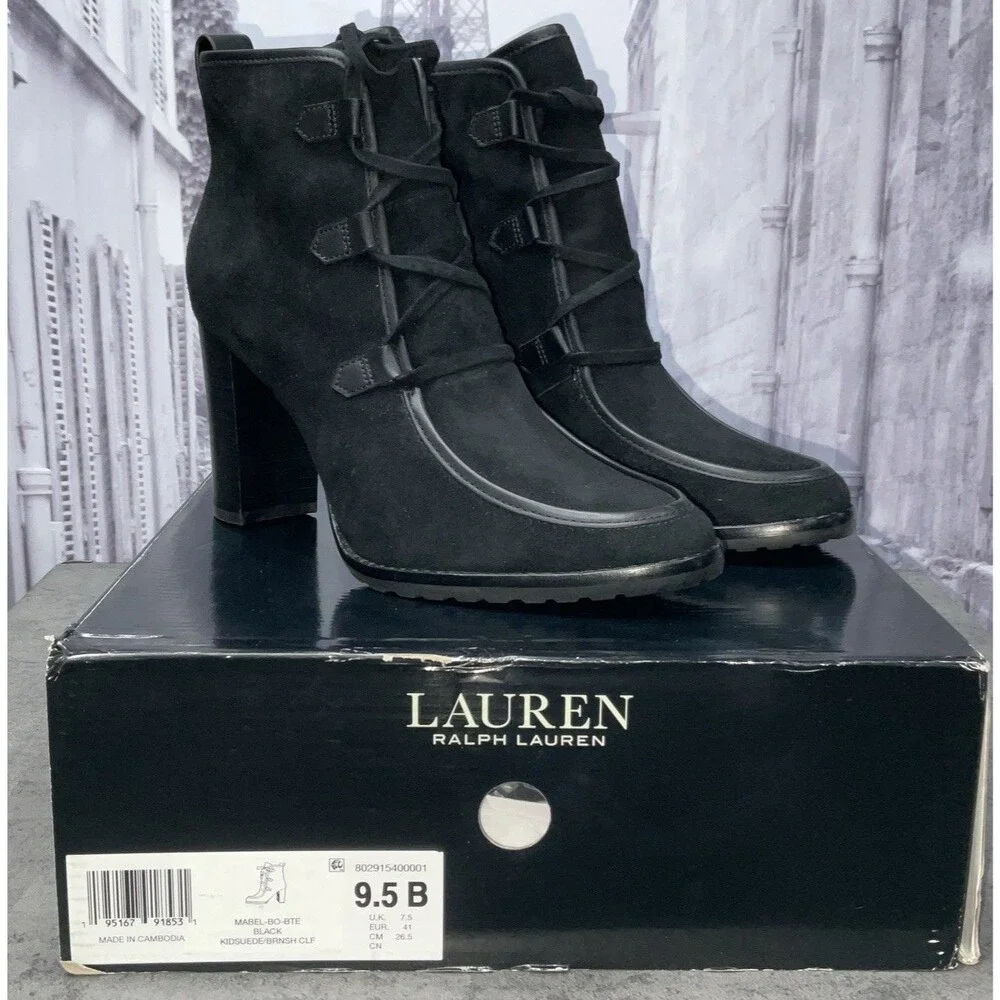 Lauren Ralph Lauren Women’s Mabel Bootie Black Size 9.5 B